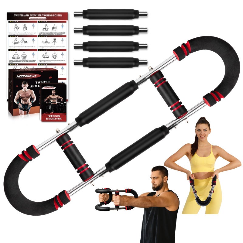 nooncrazy Twister Arm Trainer  Adjustable Twister Arm Chest Exerciser with 4 Spring & Training Poster for Men & Women  Detachable Power Twister Home Fitness Equipment for Enhancing Upper Body Muscle Strength - Image 1
